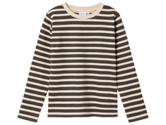 Name It summer sand/bracken stribet bluse